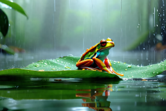 1423001-Frosch-auf-Blatt-Sengoo